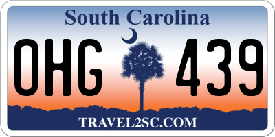 SC license plate OHG439