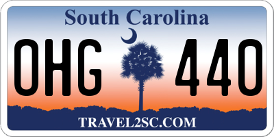 SC license plate OHG440