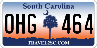 SC license plate OHG464