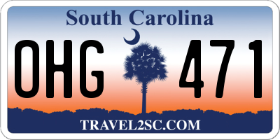 SC license plate OHG471