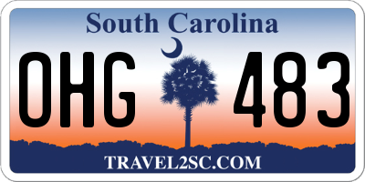 SC license plate OHG483