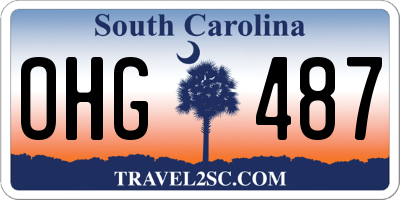 SC license plate OHG487