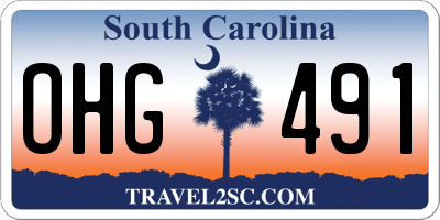 SC license plate OHG491