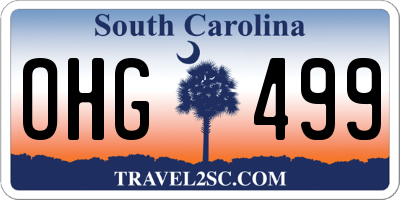 SC license plate OHG499