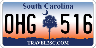 SC license plate OHG516