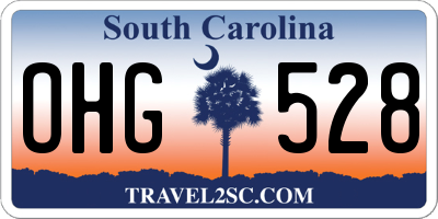SC license plate OHG528