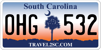 SC license plate OHG532