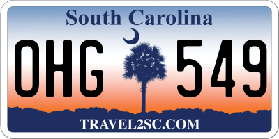 SC license plate OHG549