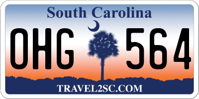 SC license plate OHG564