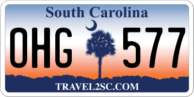 SC license plate OHG577