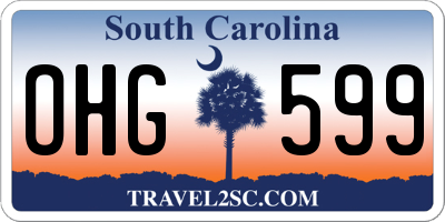 SC license plate OHG599