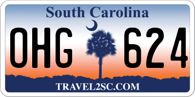 SC license plate OHG624