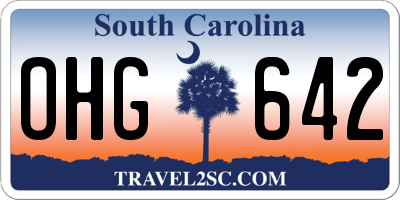 SC license plate OHG642