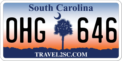 SC license plate OHG646