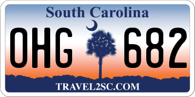 SC license plate OHG682