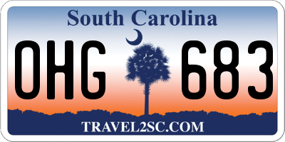 SC license plate OHG683