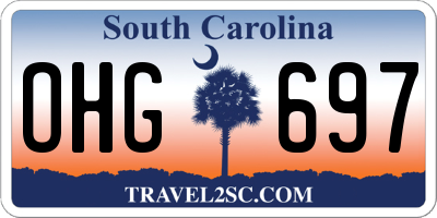 SC license plate OHG697