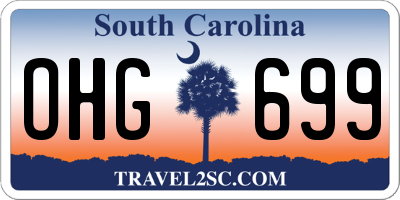 SC license plate OHG699