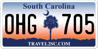 SC license plate OHG705