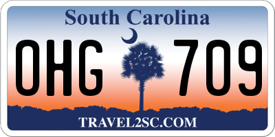 SC license plate OHG709
