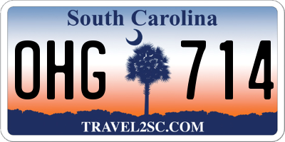 SC license plate OHG714