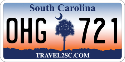 SC license plate OHG721