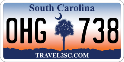 SC license plate OHG738