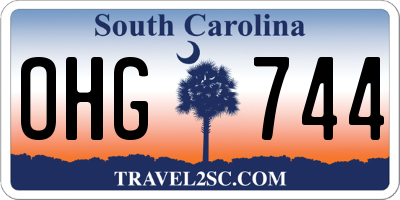 SC license plate OHG744