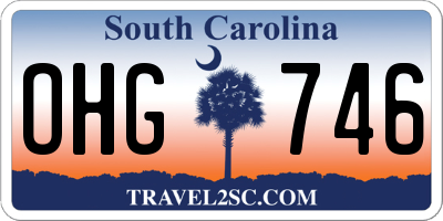 SC license plate OHG746