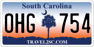 SC license plate OHG754
