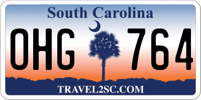 SC license plate OHG764