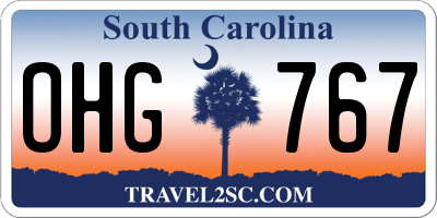 SC license plate OHG767