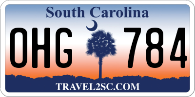 SC license plate OHG784