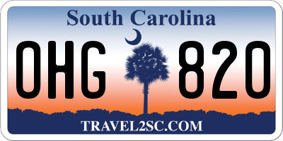 SC license plate OHG820