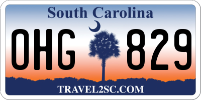 SC license plate OHG829