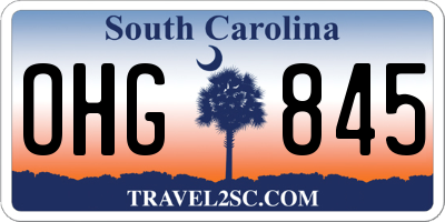 SC license plate OHG845