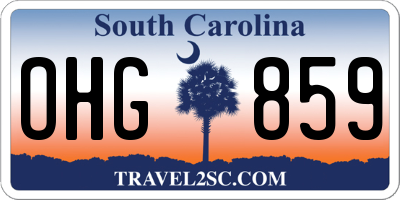 SC license plate OHG859