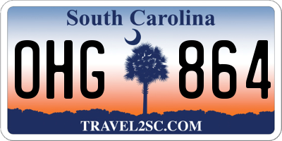 SC license plate OHG864