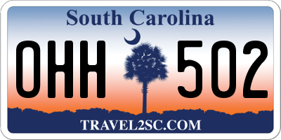 SC license plate OHH502