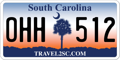 SC license plate OHH512