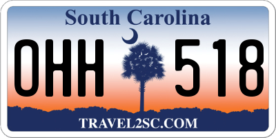 SC license plate OHH518