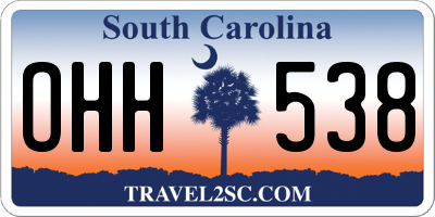 SC license plate OHH538