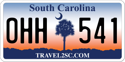SC license plate OHH541