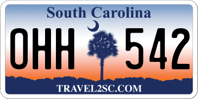 SC license plate OHH542