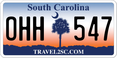 SC license plate OHH547