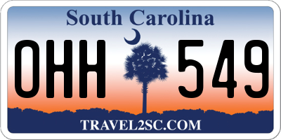 SC license plate OHH549