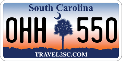 SC license plate OHH550