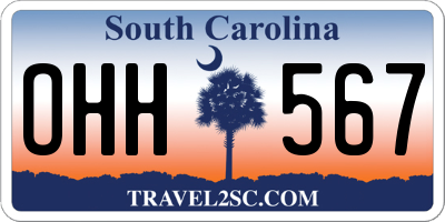 SC license plate OHH567