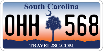 SC license plate OHH568