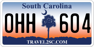 SC license plate OHH604
